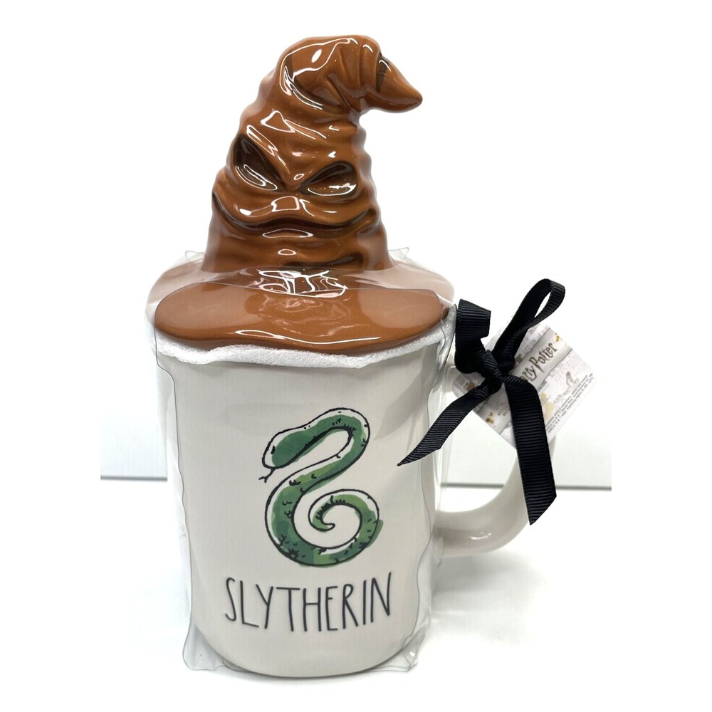 Rae Dunn Harry‎ Potter Slytherin Large Mug With Sorting Hat Topper